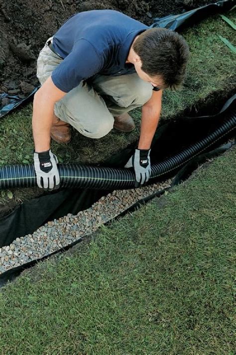 Installing a French Drain using a Mini Excavator 